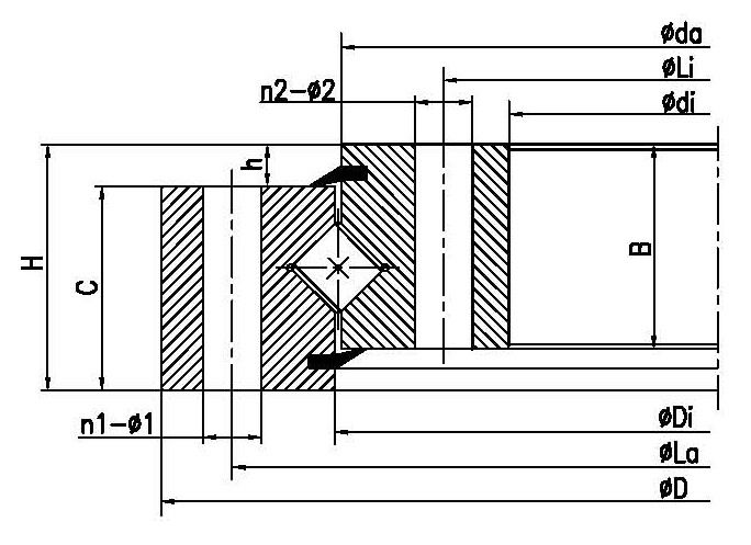 無齒 交叉滾子回轉支承